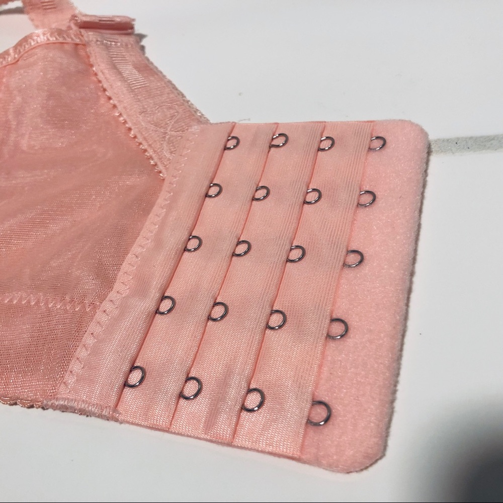 NWT BRA & PANTY D set Blush pink longline M-XXL pale pink bundle strong support - Picture 7 of 11